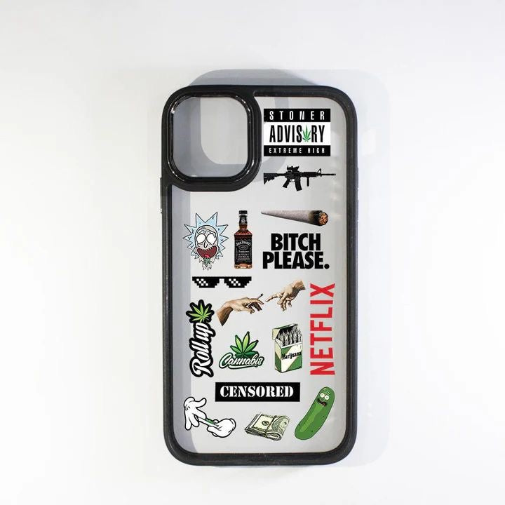 Stickers 11 black border case