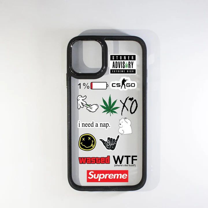 Stickers black boder case