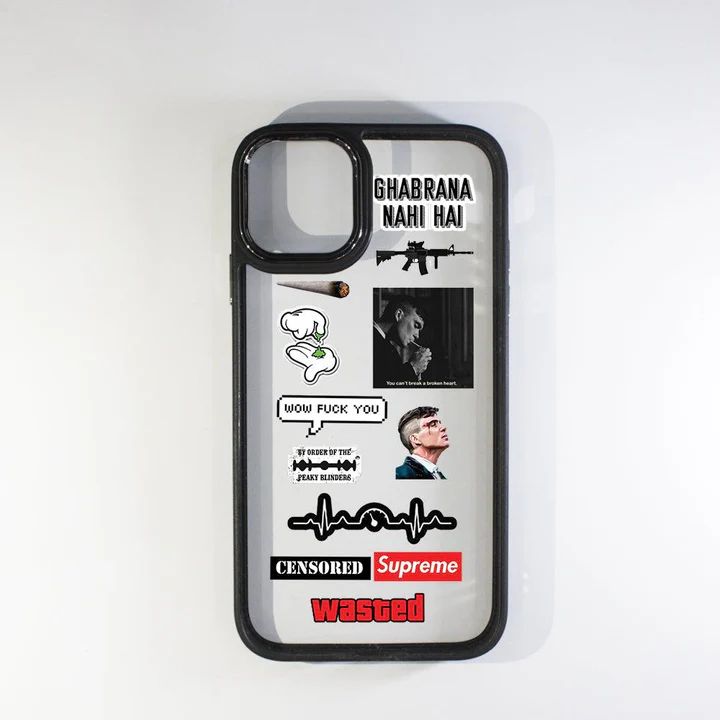 Stickers black boader case