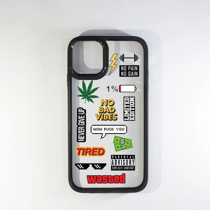 No Bad Vibed black boder case