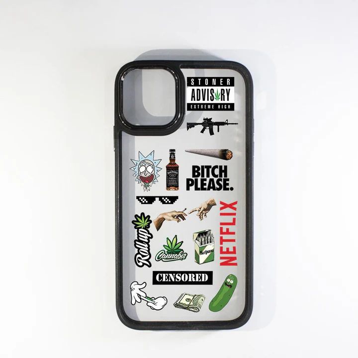 Stickers black boder case