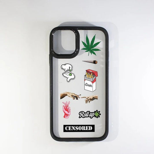 Stickers 8 black border case