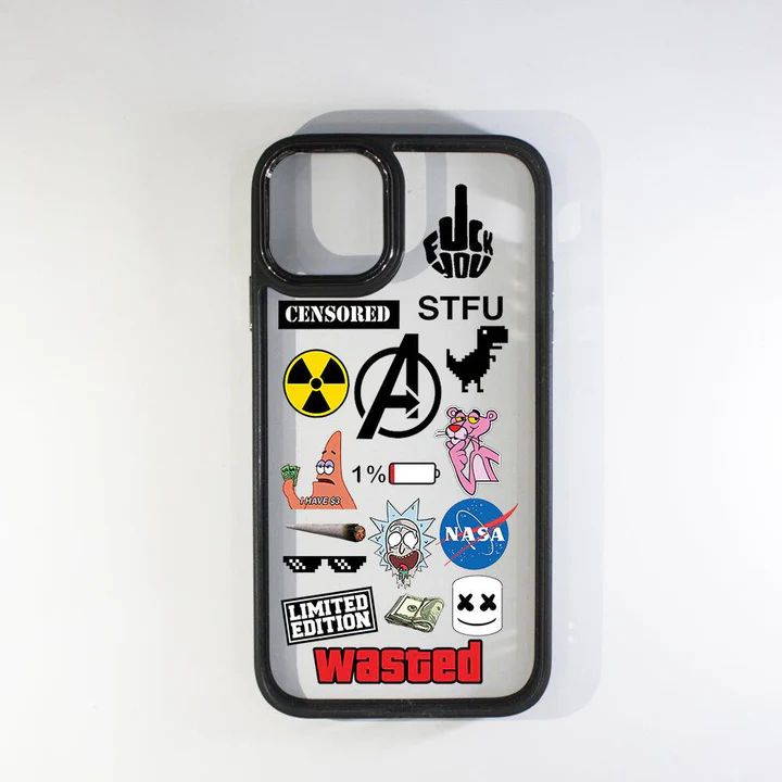 Stickers 4 black border case