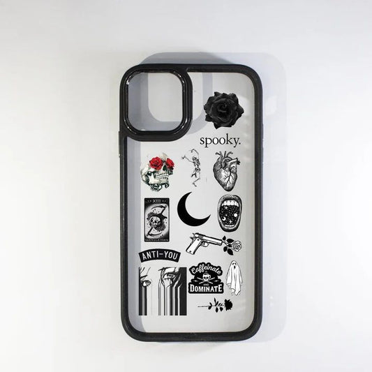 Skull black border case