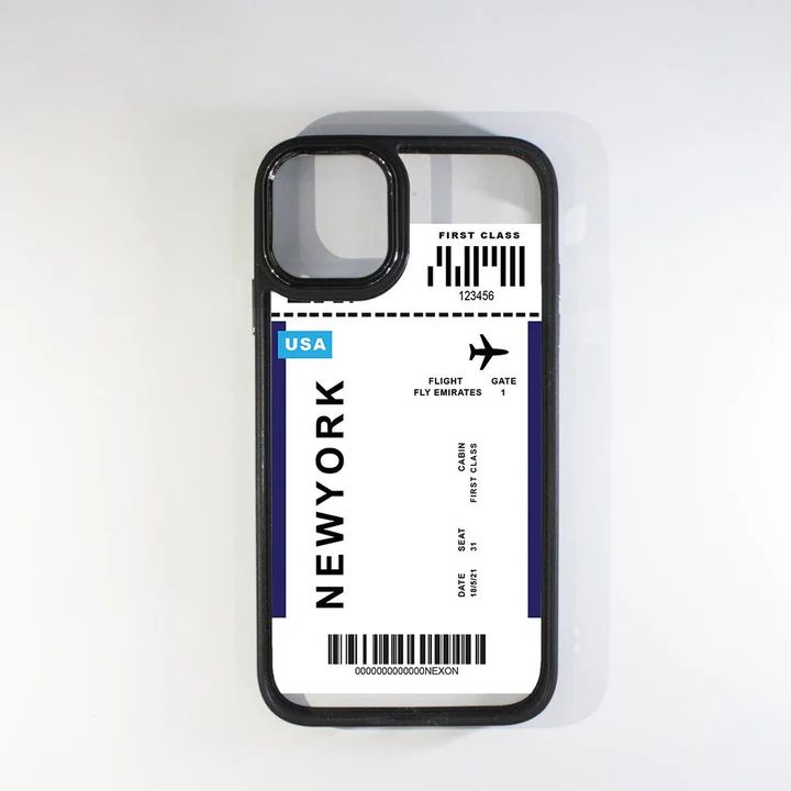 Boarding pass black boder case