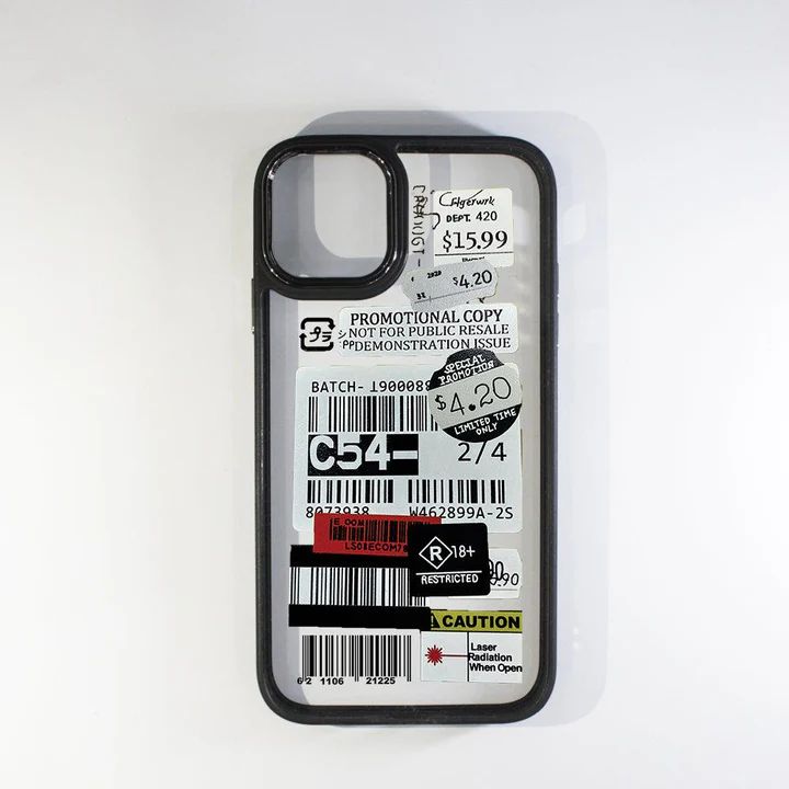 Bar code black boder case