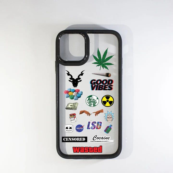 Good vibes black boder case